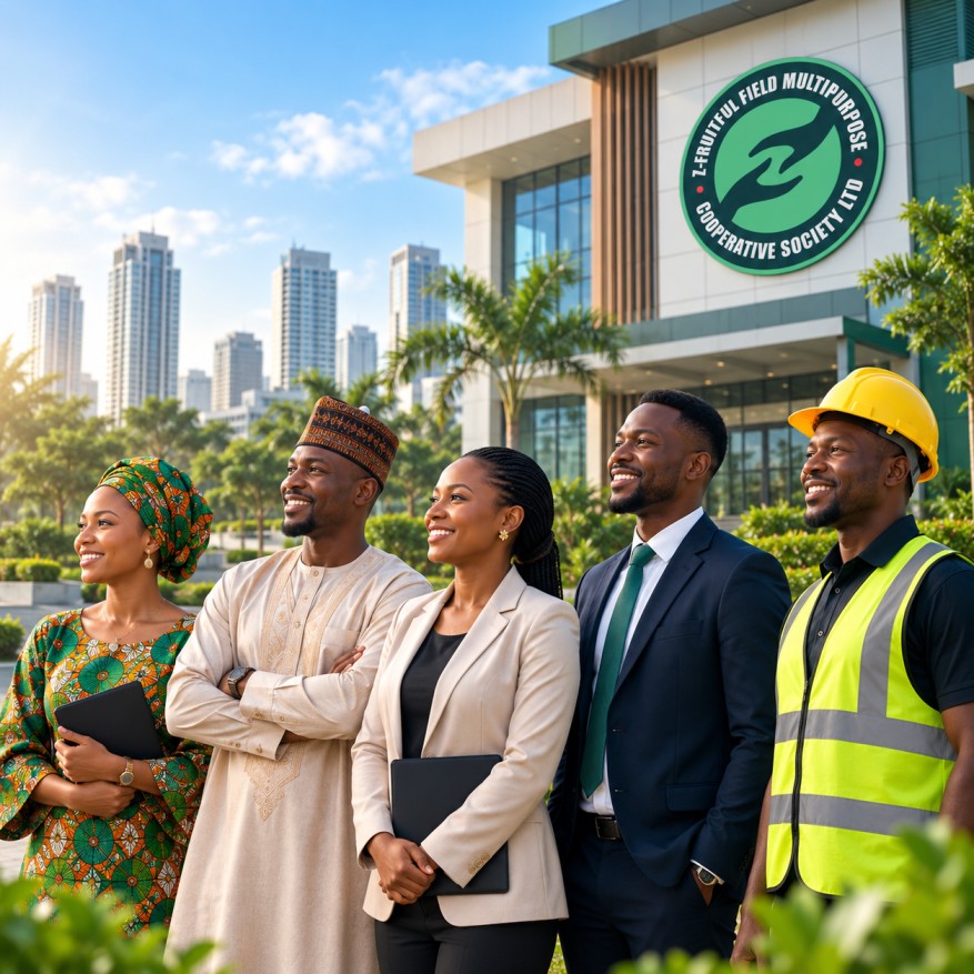 Nigerian professionals representing Z-Fruitful Field cooperative members